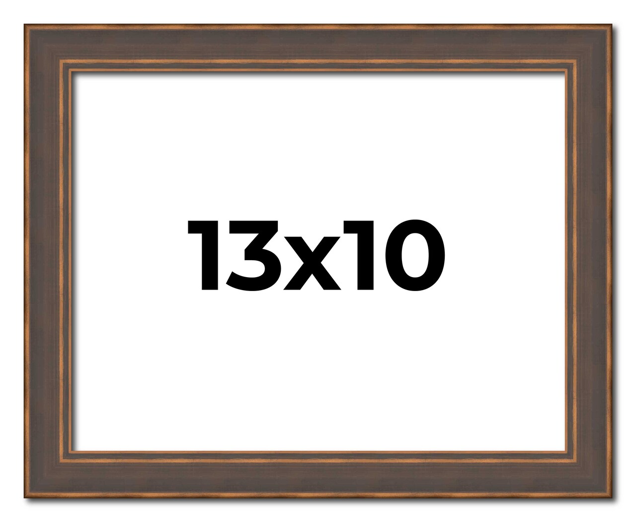 Photo Size Elegant Brown Picture Frame - UV Acrylic, Foam Board Backing, Hanging Hardware